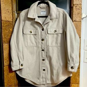 Old Navy Soft-Brushed Utility Shacket in Oatmeal